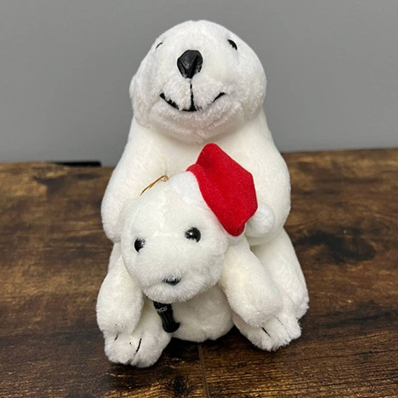 Coca Cola‎ Polar Bear Set of 2 Plush Vintage - Picture 1 of 6